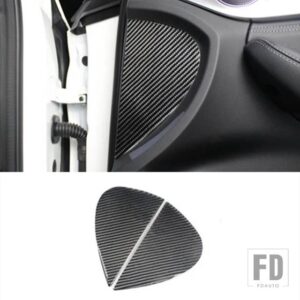 メルセデスベンツ カーボンフロントドアパネル装飾カバートリム 2個 Cクラス W205 GLC X253 2015-2018 カーアクセサリー - Side Panel Without