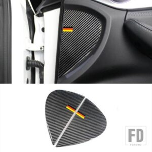 メルセデスベンツ カーボンフロントドアパネル装飾カバートリム 2個 Cクラス W205 GLC X253 2015-2018 カーアクセサリー - Side Panel With