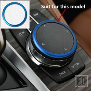 BMW マルチメディアボタン装飾カバーフレームトリム F25 F26 F06 F07 G38 F15 F16 F10 F30 6/7シリーズ F20 F34 F36 F21 F48 - Blue