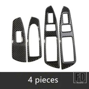 BMW センターコンソールフレーム装飾カバートリム 7シリーズ 730 740 750 2009-15 カーボンインテリアアクセサリー - 4 Pieces