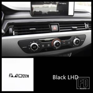 アウディ ステンレスセンターコンソール空調アウトレットスパンコール装飾カバートリム A4 B9 2017-2021 LHD - Black
