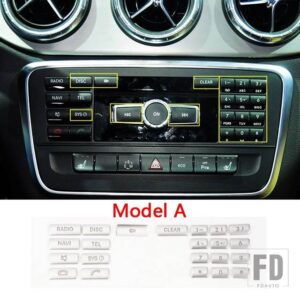 メルセデスベンツ センターコンソール CD マルチメディアボタンデカールトリム GLA X156 CLA C117 AB クラス W176 W246 インテリアステッカー - Model A