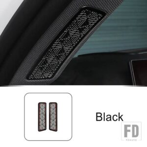 BMW ステンレス A ピラーエアコンベント装飾カバートリム 5シリーズ I5 G60 2024 インテリア ACCESSORIE - Black