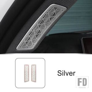 BMW ステンレス A ピラーエアコンベント装飾カバートリム 5シリーズ I5 G60 2024 インテリア ACCESSORIE - Silver
