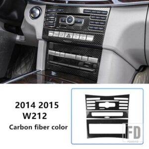 メルセデスベンツ ステンレスセンターコンソールエアコン CD パネル装飾カバートリムスタイリング Eクラス W212 2014 2015 - Carbon Fiber Color