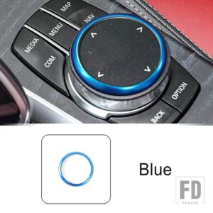 BMW センターコンソールマルチメディアノブ装飾カバートリム F25 F26 F06 F07 G38 F15 F16 F10 F30 F20 F34 F36 F21 F48 - Blue