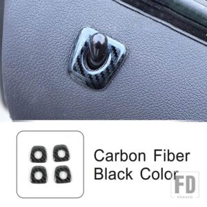BMW ステンレスドアボルトデカールスパンコール装飾カバートリム X5 X6 E70 E71 インテリアアクセサリー - Carbon Fiber Color