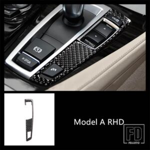BMW カーボンセンターコンソールギアシフトパネル装飾カバートリム F10 F18 F07 F25 F26 RHD インテリア - model A black