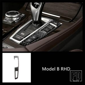BMW カーボンセンターコンソールギアシフトパネル装飾カバートリム F10 F18 F07 F25 F26 RHD インテリア - model B black