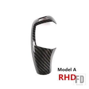 BMW カーボンスタイルギアシフトハンドルスリーブカバートリム F20 F21 F22 F23 F30 F31 F34 F35 F32 F33 F36 インテリアアクセサリー - A Black RHD