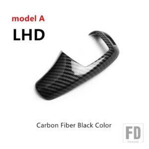 BMW カーボンスタイルギアシフトハンドルスリーブカバートリム F20 F21 F22 F23 F30 F31 F34 F35 F32 F33 F36 インテリアアクセサリー - A Black LHD
