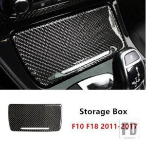 BMW カーボン中央収納ボックスパネルカバートリム F10 F18 5シリーズ 2011-2017 インテリア灰皿スパンコール装飾 - Storage Box