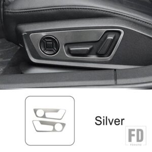アウディ ステンレスシート調整パネル装飾カバートリム A6 C8 2019 インテリアアクセサリー - Silver