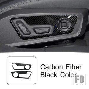 アウディ ステンレスシート調整パネル装飾カバートリム A6 C8 2019 インテリアアクセサリー - Carbon Fiber Color