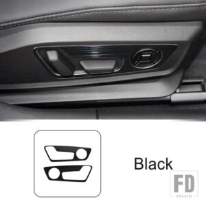 アウディ ステンレスシート調整パネル装飾カバートリム A6 C8 2019 インテリアアクセサリー - Black