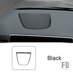 BMW ステンレスセンターコンソールオーディオスピーカーフレーム装飾カバートリム X5 X6 F15 F16 インテリアアクセサリー - Black