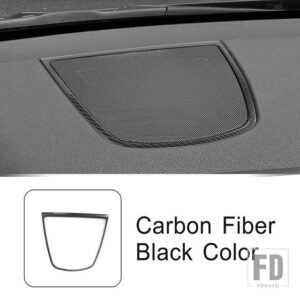 BMW ステンレスセンターコンソールオーディオスピーカーフレーム装飾カバートリム X5 X6 F15 F16 インテリアアクセサリー - Carbon Fiber Color