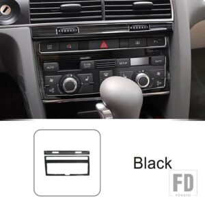 アウディ ステンレスセンターコンソール空調フレーム装飾カバートリム A6 C6 2005-2011 インテリア - Black