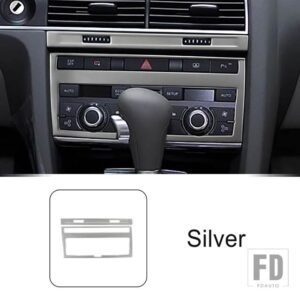 アウディ ステンレスセンターコンソール空調フレーム装飾カバートリム A6 C6 2005-2011 インテリア - Silver