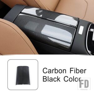 メルセデスベンツ センターコンソールアームレストボックスパネル装飾カバートリム Eクラス W214 2024 インテリアアクセサリー - Carbon Fiber Color