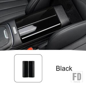 メルセデスベンツ センターコンソールアームレストボックスパネル装飾カバートリム Eクラス W214 2024 インテリアアクセサリー - Black