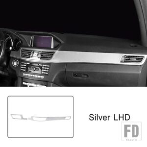 メルセデスベンツ ステンレスセンターコンソールパネル装飾カバートリム Eクラス W212 2014-2015 LHD インテリア - Silver