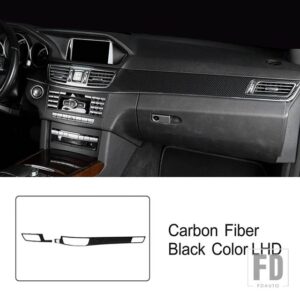 メルセデスベンツ ステンレスセンターコンソールパネル装飾カバートリム Eクラス W212 2014-2015 LHD インテリア - Carbon Fiber Color