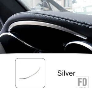 メルセデスベンツ ステンレスダッシュボード装飾ストリップ Cクラス W205 GLC X253 インテリアアクセサリー - Silver