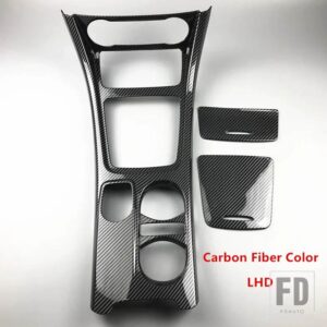 メルセデスベンツ センターコンソールギアシフトウォーターカップホルダー装飾カバートリム Aクラス W176 CLA C117 GLA X156 2013-2018 LHD - Carbon Fiber Color