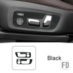 BMW ステンレスシート調整ボタンフレーム装飾カバートリム X3 X4 G01 G02 2018-2022 インテリア - Black