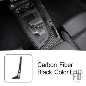 アウディ カーボンカラーセンターコンソールギアシフトフレーム装飾カバートリム A4 B9 A5 2017-2021 LHD インテリア - 1 piece