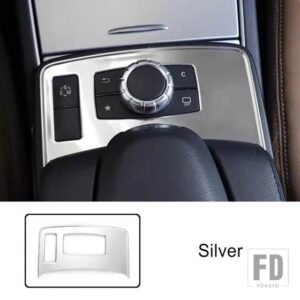 メルセデスベンツ ステンレスセンターコンソールマルチメディアボタンパネル装飾カバートリム Eクラスクーペ W207 2014-2016 - Silver