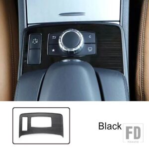 メルセデスベンツ ステンレスセンターコンソールマルチメディアボタンパネル装飾カバートリム Eクラスクーペ W207 2014-2016 - Black