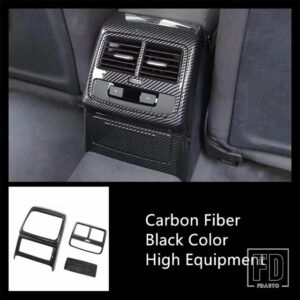 アウディ センターコンソールギアシフトカバートリム ABS A4 B9 2017-2019 カーボンカラーエアアウトレットフレーム装飾 - 3 pieces5