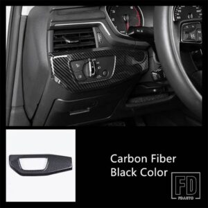 アウディ センターコンソールギアシフトカバートリム ABS A4 B9 2017-2019 カーボンカラーエアアウトレットフレーム装飾 - 1 piece