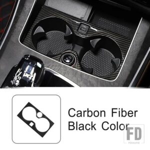 BMW センターコンソールフロント水カップホルダーフレーム装飾カバートリム X5 G05 2019-2022 インテリアアクセサリー - Carbon Fiber Color