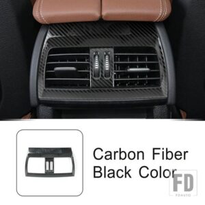 BMW ステンレスリア空調アウトレットフレーム装飾カバートリム X5 X6 F15 F16 インテリアアクセサリー - Carbon Fiber Color