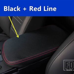 レクサス 革中央アームレスト収納ボックススリーブ装飾 NX 300H 200T 200 インテリアアクセサリー - Black red line