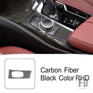 BMW カーボンセンターコンソールマルチメディアノブパネル装飾カバートリム 5シリーズ G30 2018-2023 インテリア - RHD