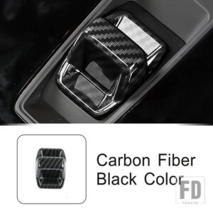 アウディ カーボンカラーセンターコンソールギアシフトヘッド装飾カバートリム A3 8Y 2021-2022 インテリア - Carbon Fiber Black