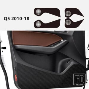 アウディ ドア抗キックパッドデカールカーボンステッカー A3 Q3 Q5 Q7 オートインテリアアクセサリー - Q5 4 pieces