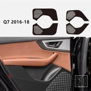 アウディ ドア抗キックパッドデカールカーボンステッカー A3 Q3 Q5 Q7 オートインテリアアクセサリー - Q7 4 pieces