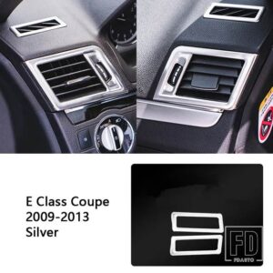 メルセデスベンツ ステンレス両側エアコンアウトレットフレーム装飾カバートリム Eクラスクーペ W207 C207 2009-2013 - Silver3
