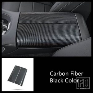 メルセデスベンツ センターコンソールアームレスト収納ボックスカバートリム GLE W167 GLS 2020-2021 インテリア - Carbon Fiber Color