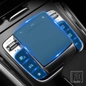 メルセデスベンツ CLA AB GLB GLE GLSクラス C118 W177 W247 W167 カーセンターコンソールメディアボタンマウス TPU プロテクターフィルムステ - 1 set