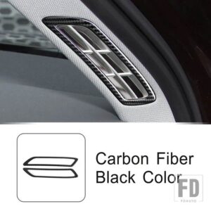 アウディ ステンレス A ピラー空調ベントフレーム装飾カバートリム A6 C8 2019-2022 インテリア - Carbon Fiber Color