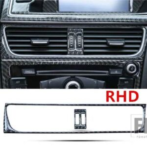 アウディ カーボンインテリアコントロール CD パネルカバートリム A4 B8 A5 2009-2015 空調アウトレットフレーム装飾トリム - RHD Air vents