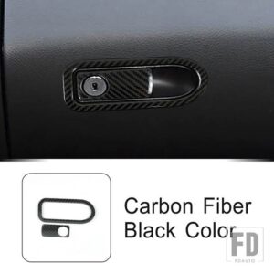 メルセデスベンツ ステンレスグローブボックススイッチフレーム装飾カバートリム Cクラス W205 2015-2018 インテリア - Carbon Fiber Color