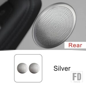 テスラ ドアオーディオスピーカー装飾カバートリムモデル 3 2023 2024 ステンレススタイリングインテリアアクセサリー - Silver Rear