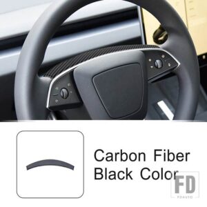 テスラ ステアリングホイールトリムストリップモデル 3 2023 2024 ABS インテリアアクセサリー - Carbon Fiber Color